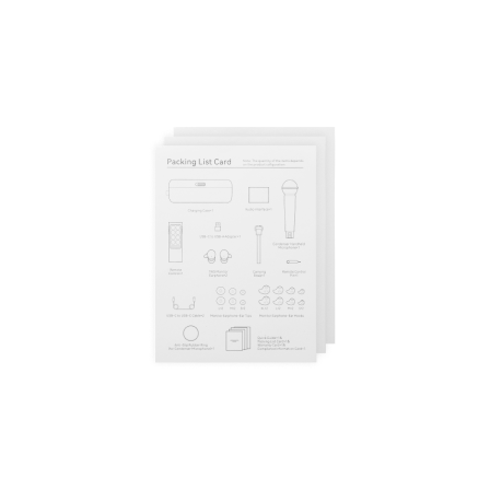 Packing List Card & Quick Guide & Compliance Information Card
