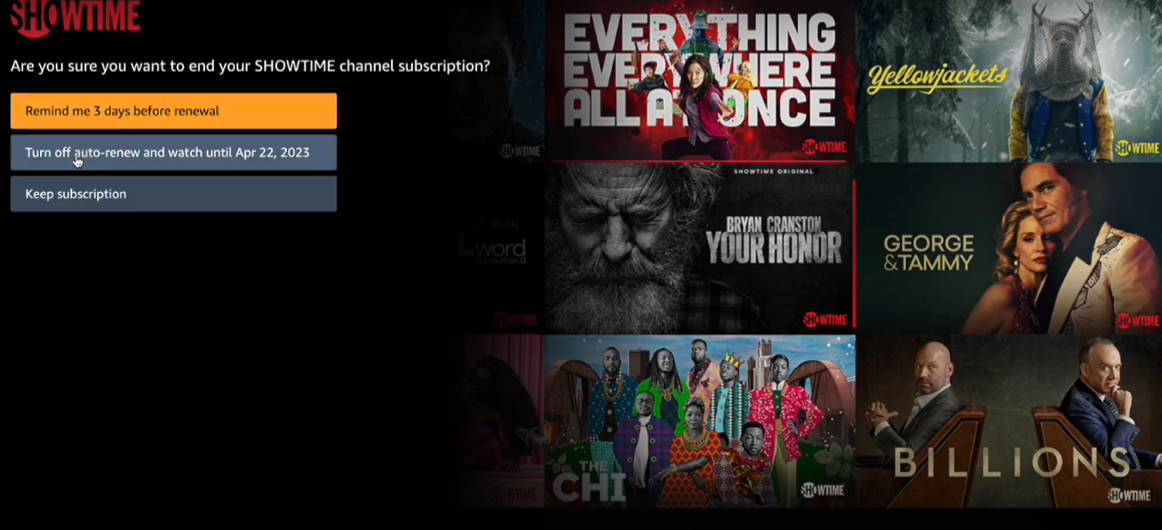 How to Cancel Free Showtime Trial? - Hollyland